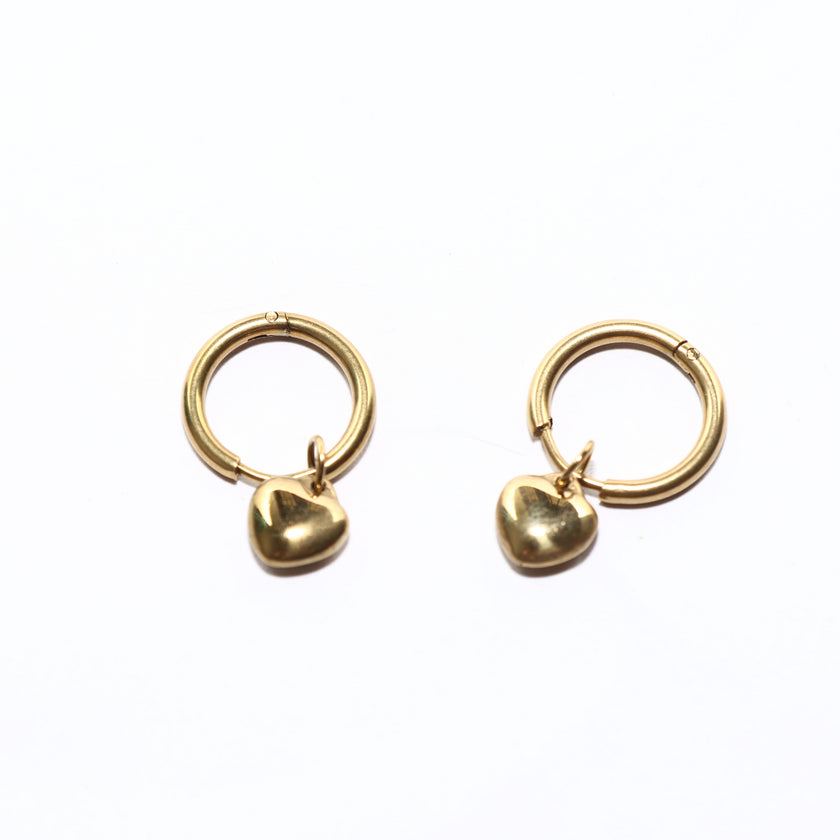 Heart Loop Charm Earring