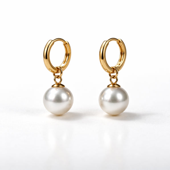 Pearl Hoop Earrings