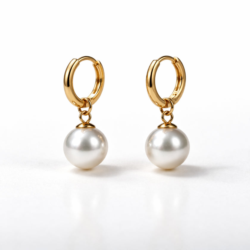 Pearl Hoop Earrings