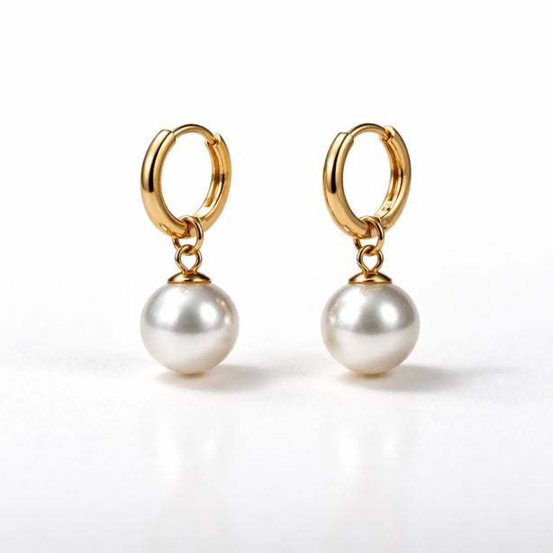 Pearl Hoop Earrings