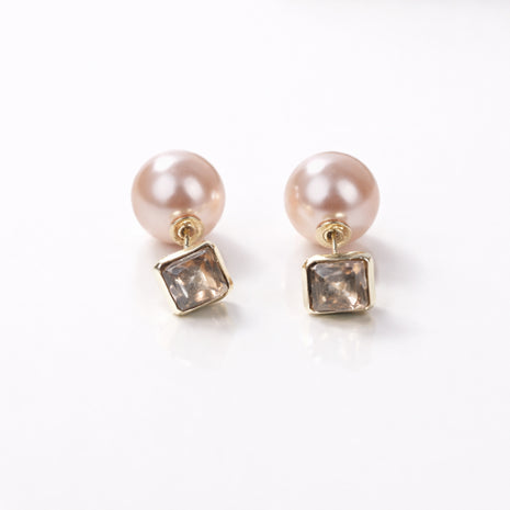 Dual Stone & Pearl Stud