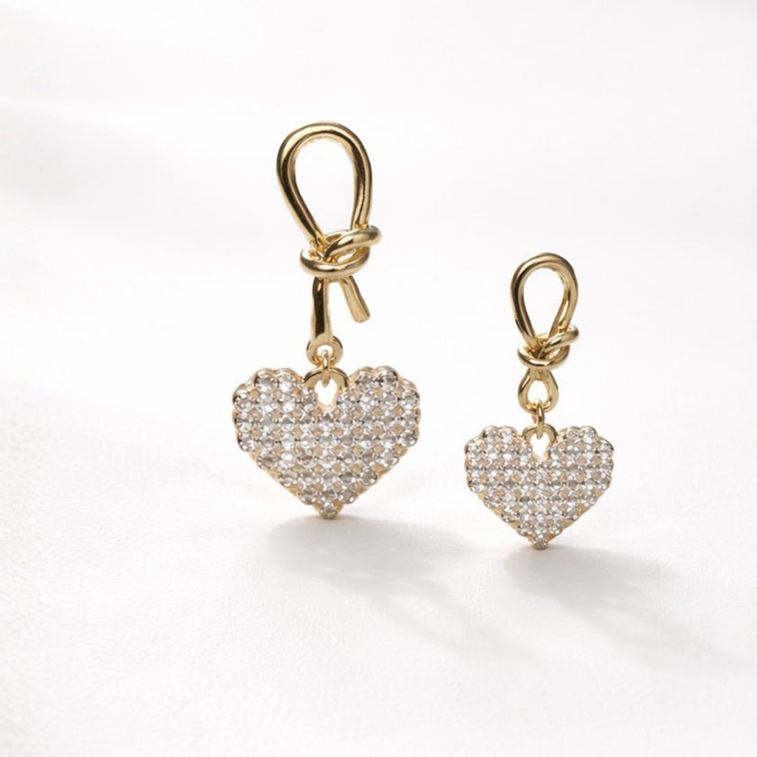 Heart Knot Dangle Earrings