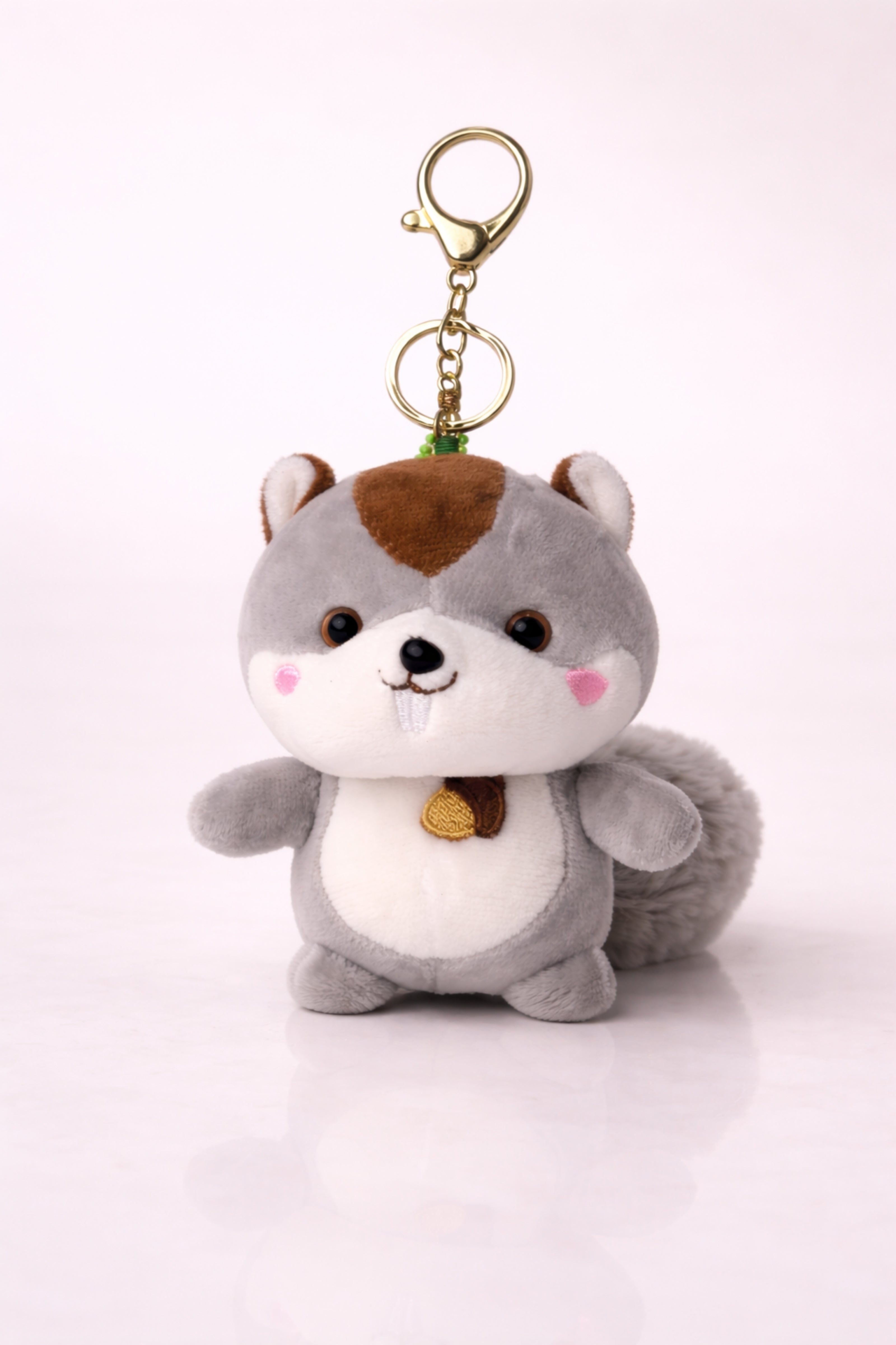 Nutty Grey Squirrel Plush Charm