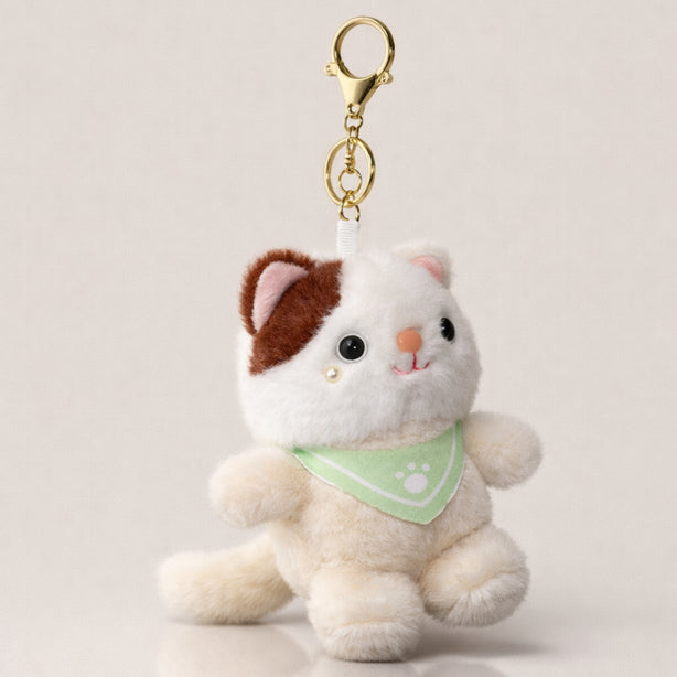 White Bandana Cat Plush