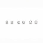 Silver Coral Stud Set