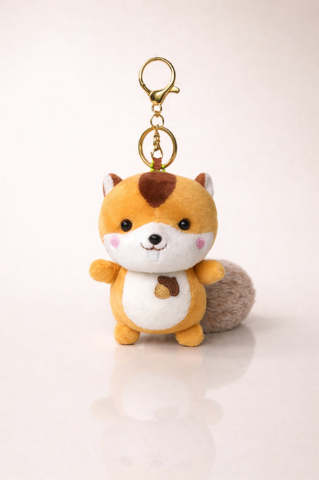 Nutty Golden Squirrel Plush Charm