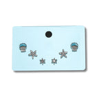 Sea Sparkle Seashell Stud Set