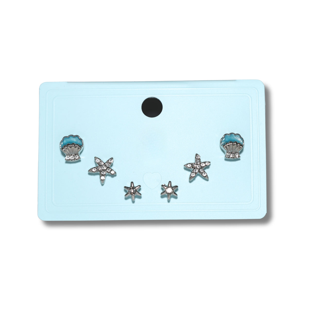 Sea Sparkle Seashell Stud Set