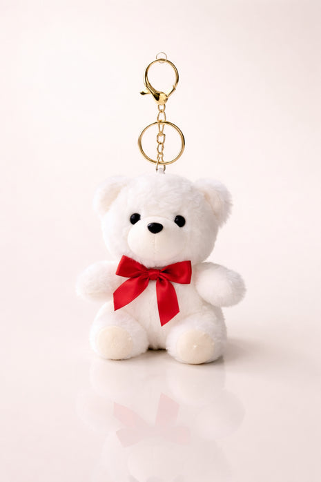 White Snowy Love Teddy Charm