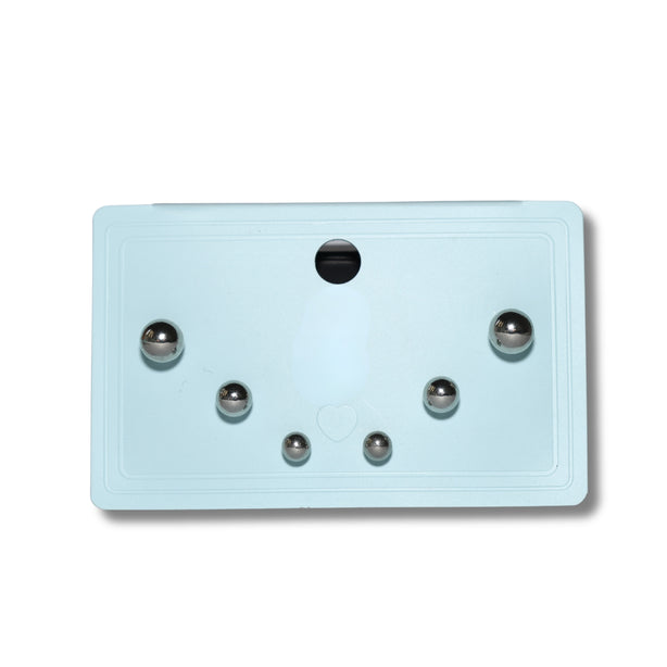 Silver Orb Stud Set
