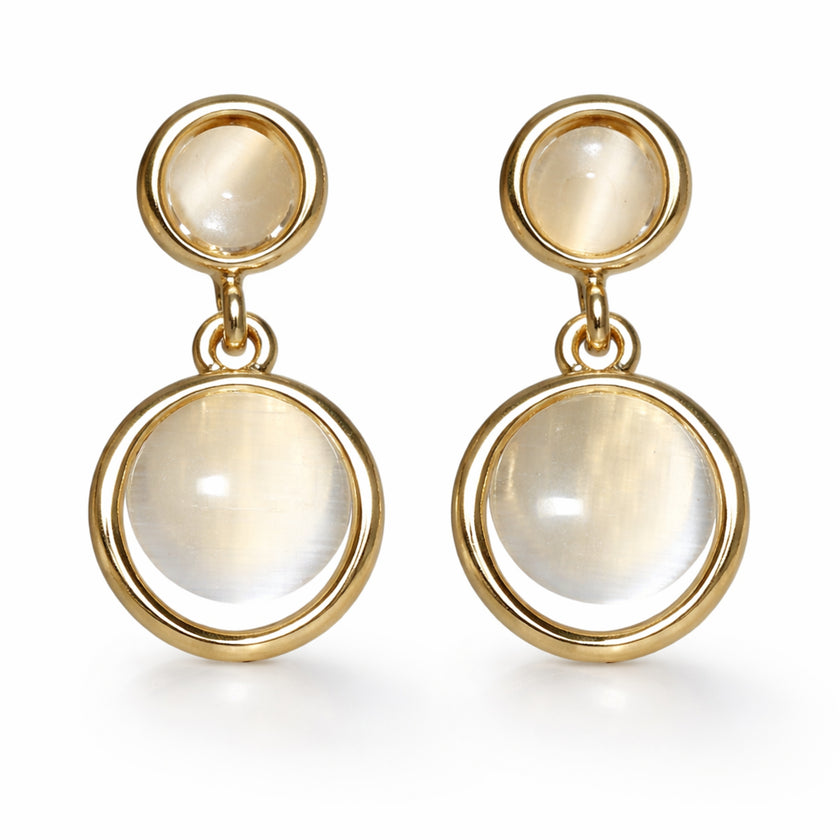 Luna Circle Drop Earrings
