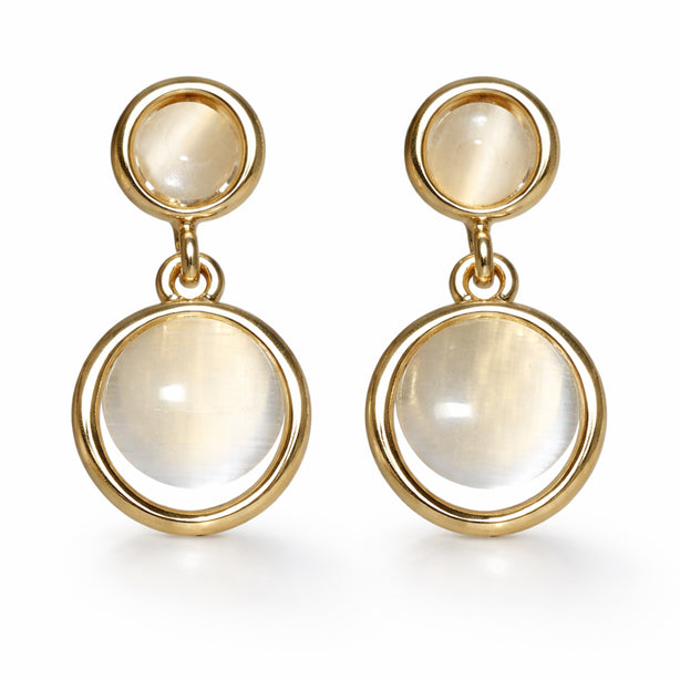 Luna Circle Drop Earrings