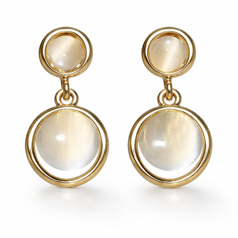Luna Circle Drop Earrings