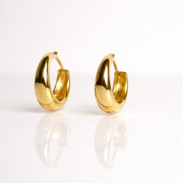 Tiny Golden Hoop Earrings