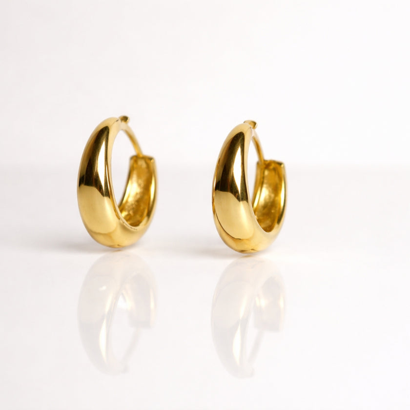 Tiny Golden Hoop Earrings