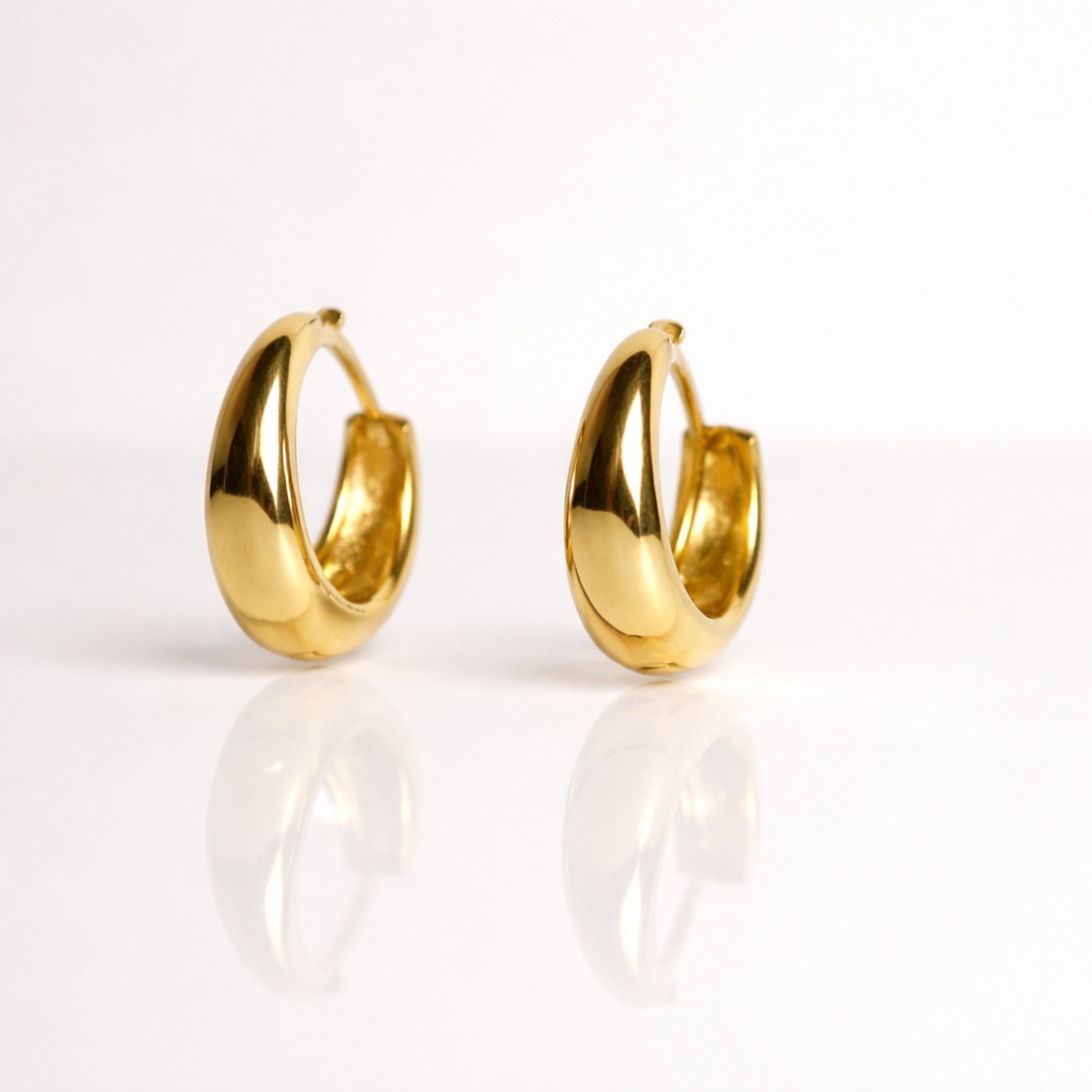 Tiny Golden Hoop Earrings
