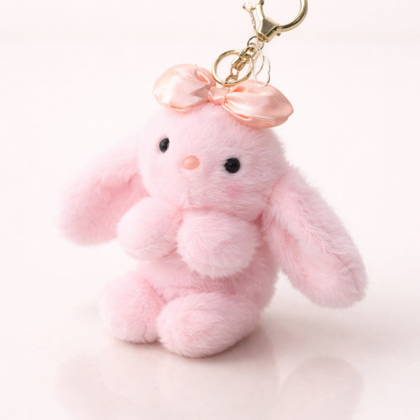 Blush Pink Bow Bunny Plush