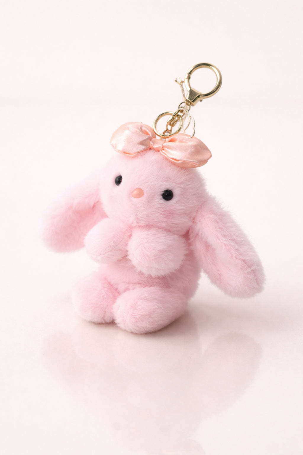 Blush Pink Bow Bunny Plush