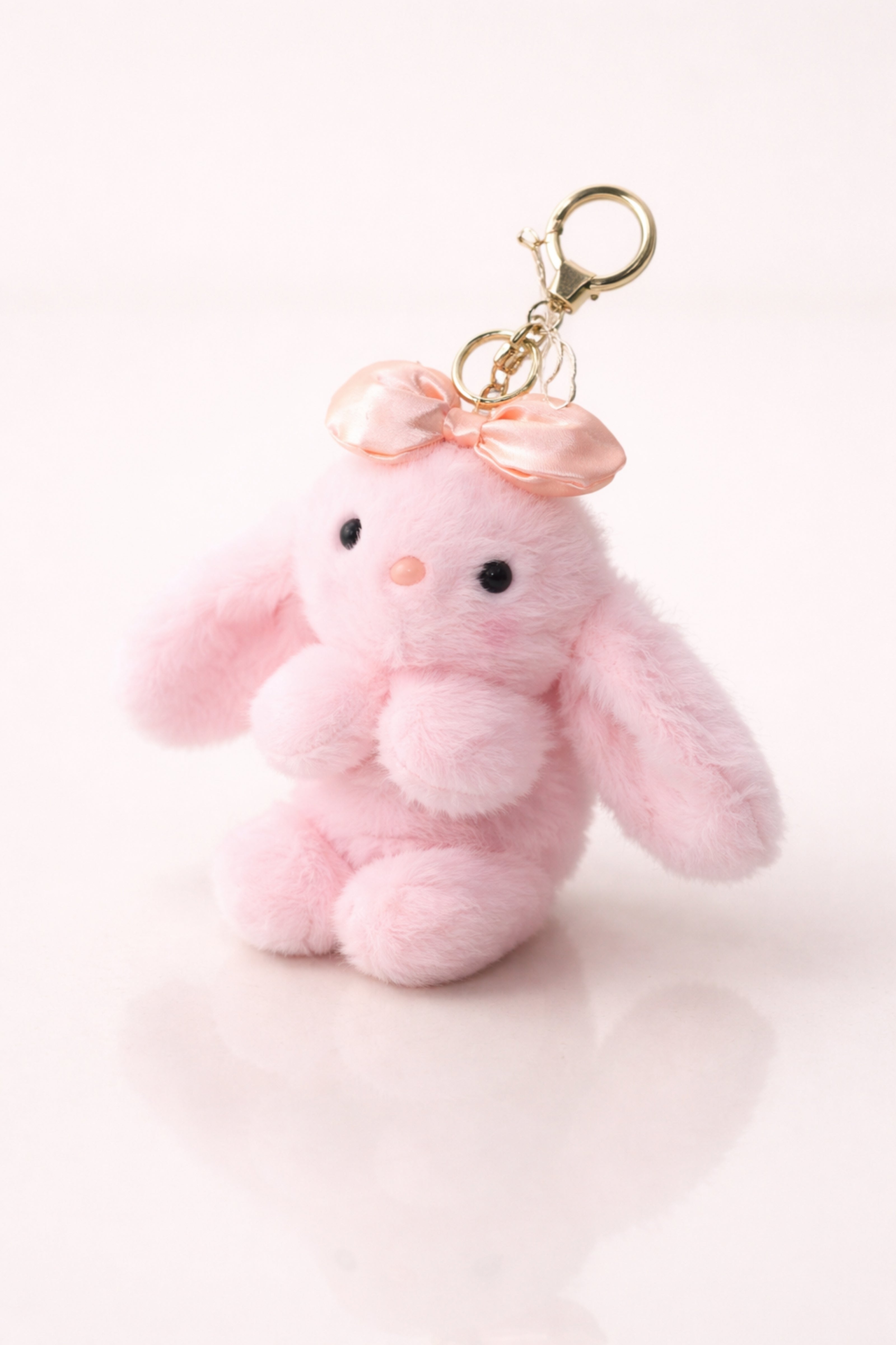 Blush Pink Bow Bunny Plush