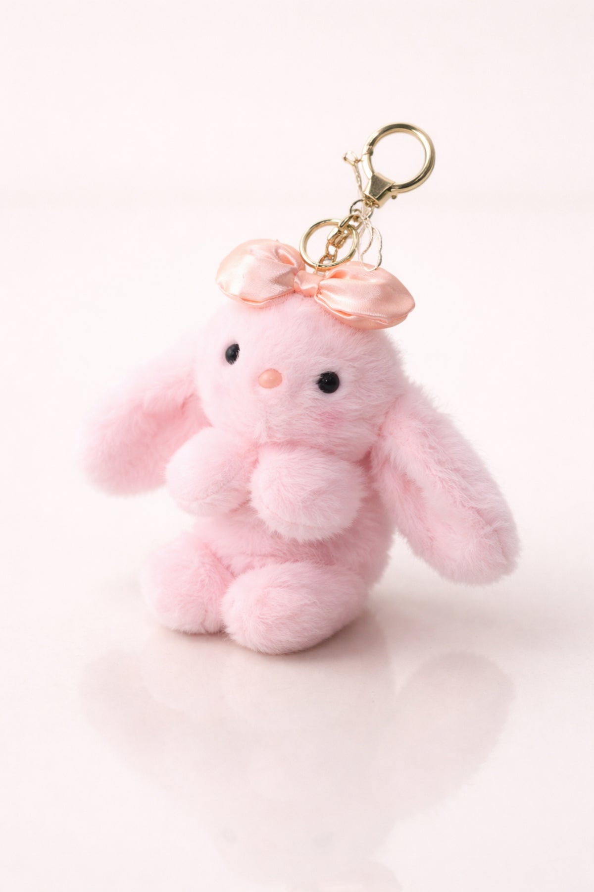 Blush Pink Bow Bunny Plush