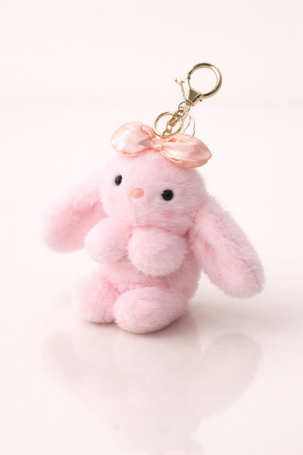 Blush Pink Bow Bunny Plush