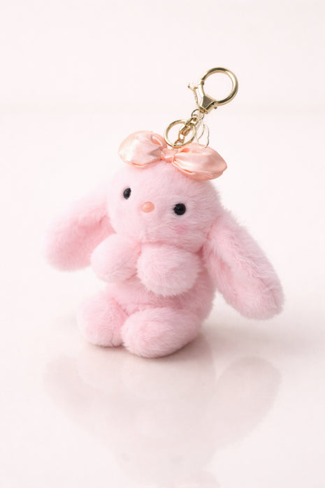 Blush Pink Bow Bunny Plush
