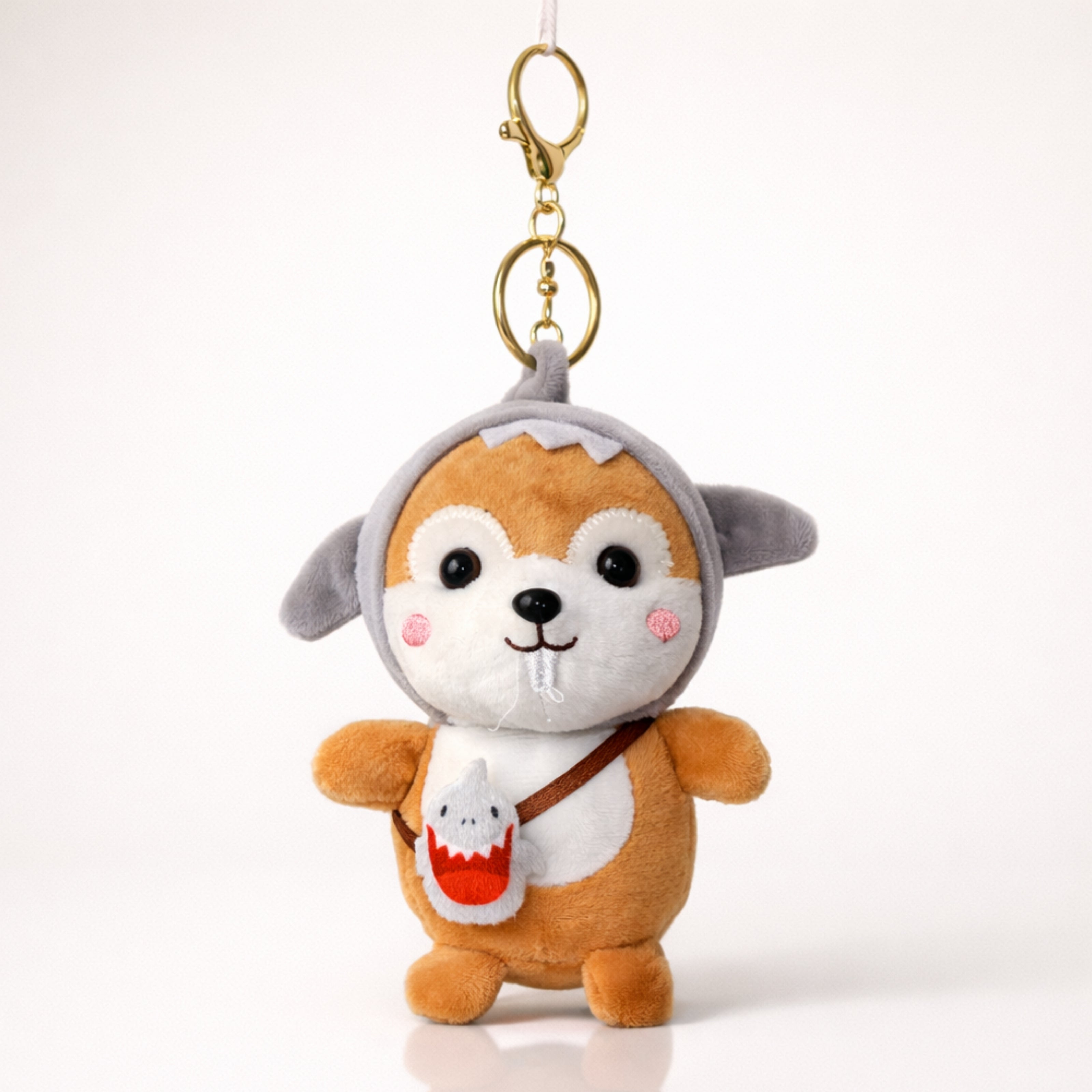 Sharky Grey Shiba Squirrel Plush