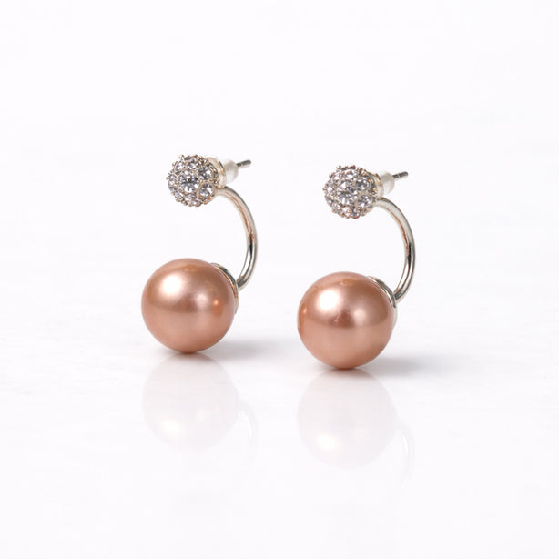 Champagne Pearl Duo Earrings