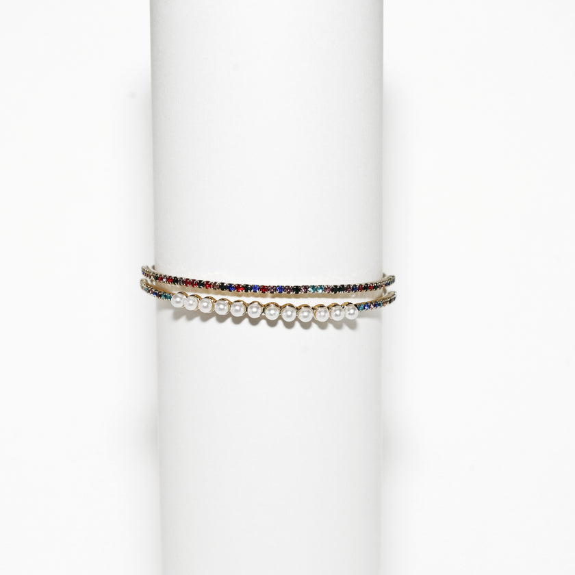 Multi Stone Pearl Bracelet