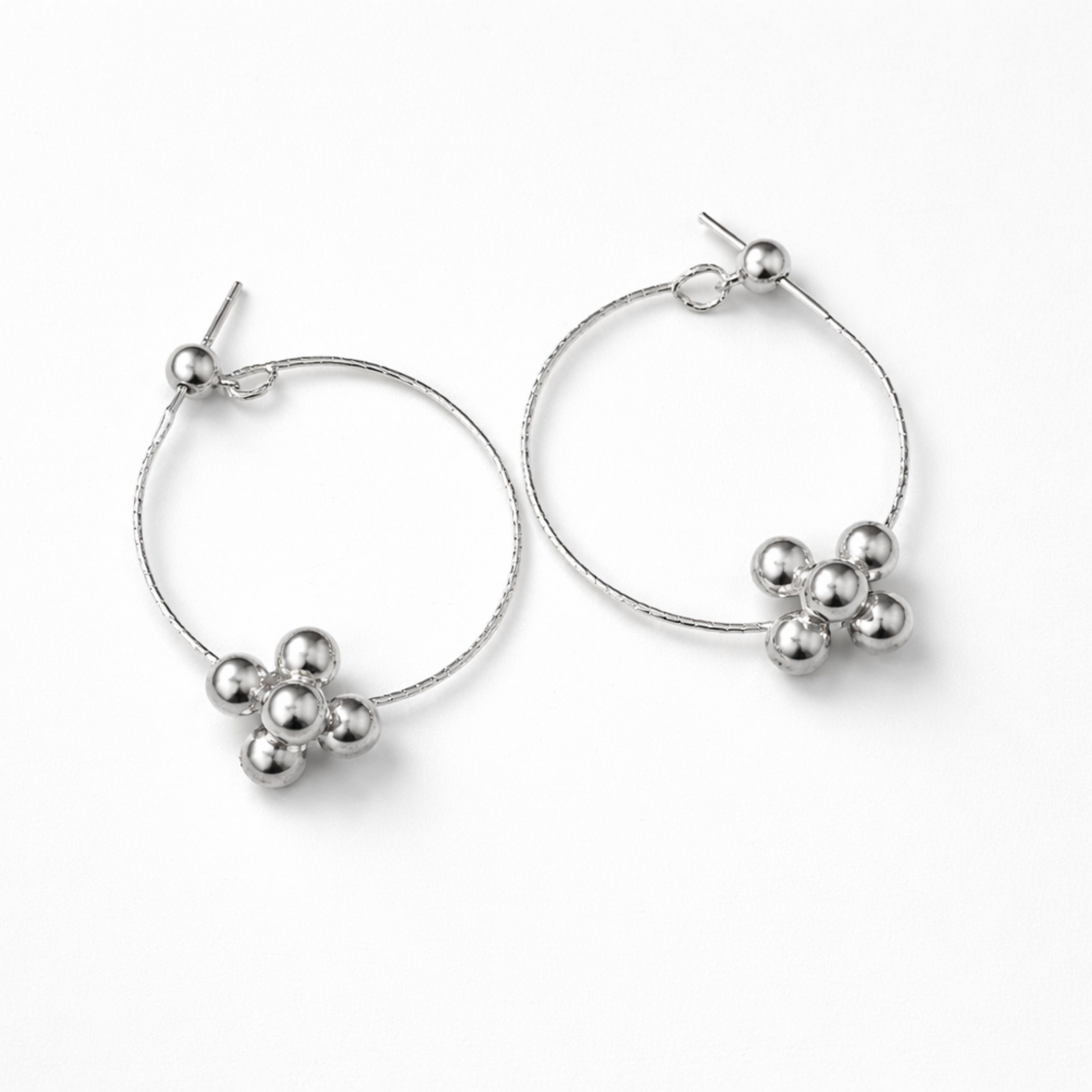 Cloud Cluster Hoop Earrings