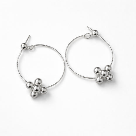 Cloud Cluster Hoop Earrings