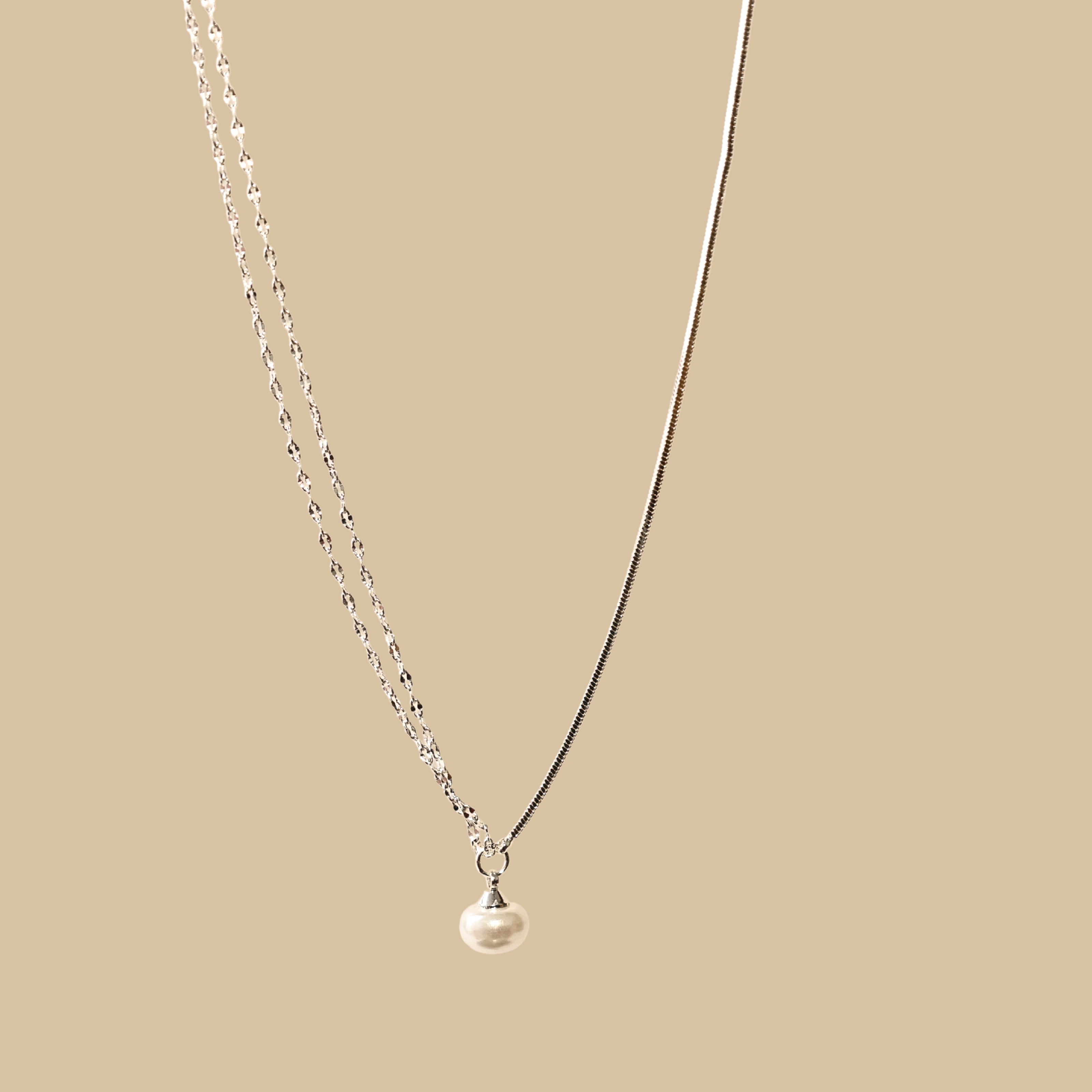 Dual Strand Pearl Necklace