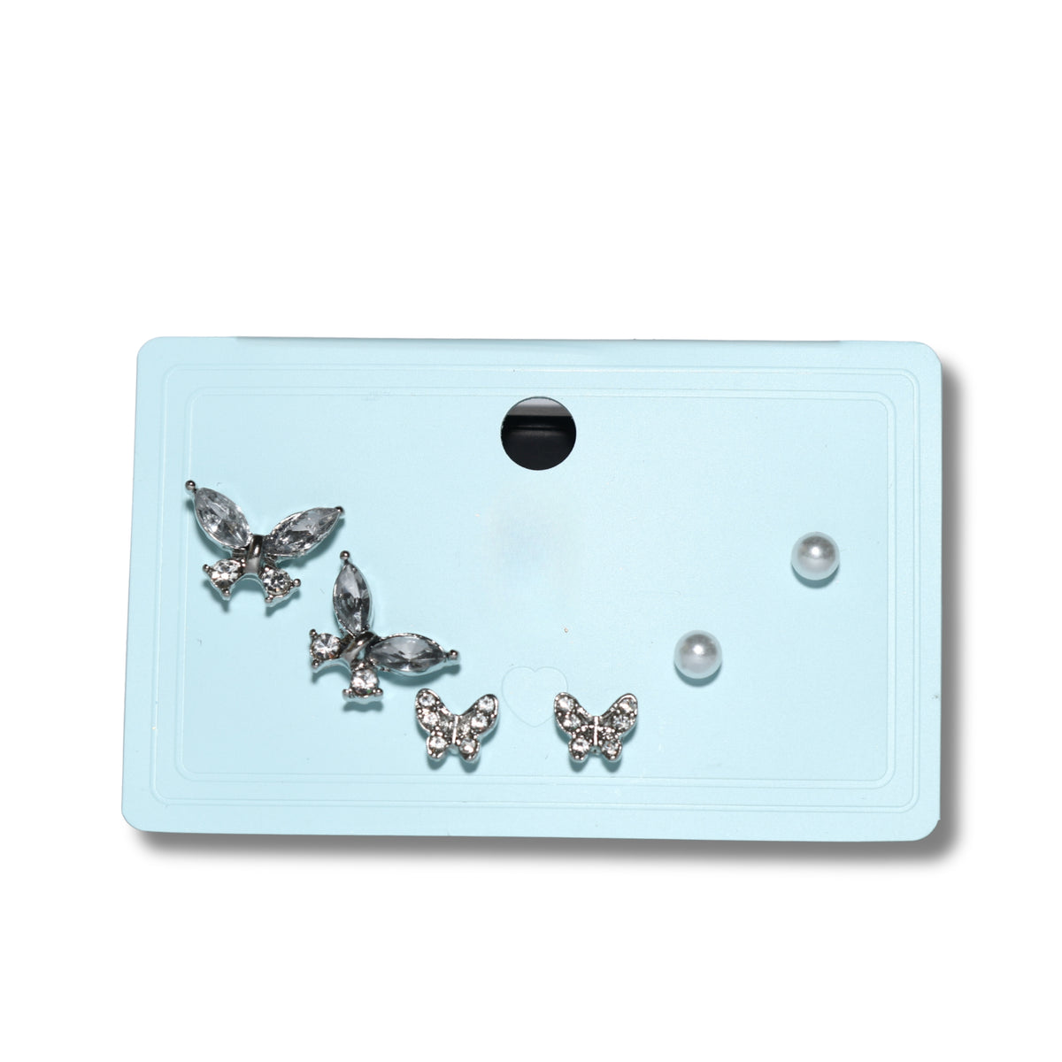 Papillon Crystal Stud Set