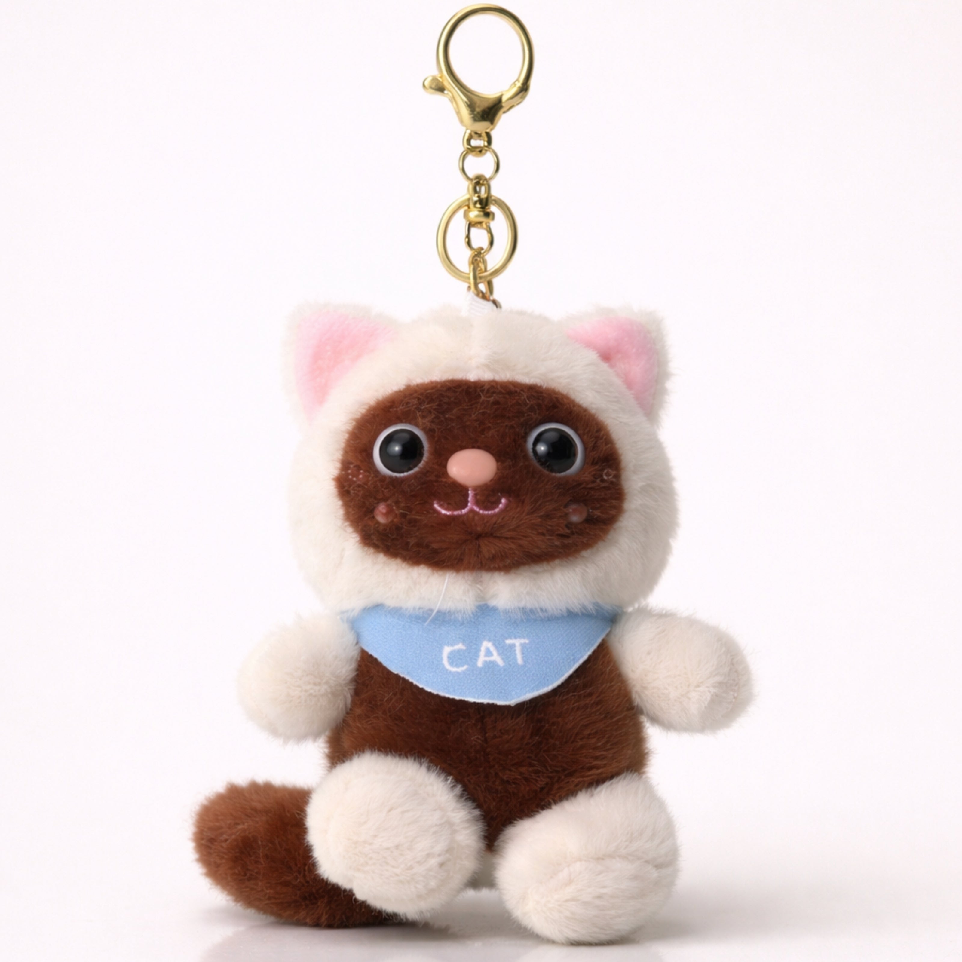 Brown Bandana Cat Plush