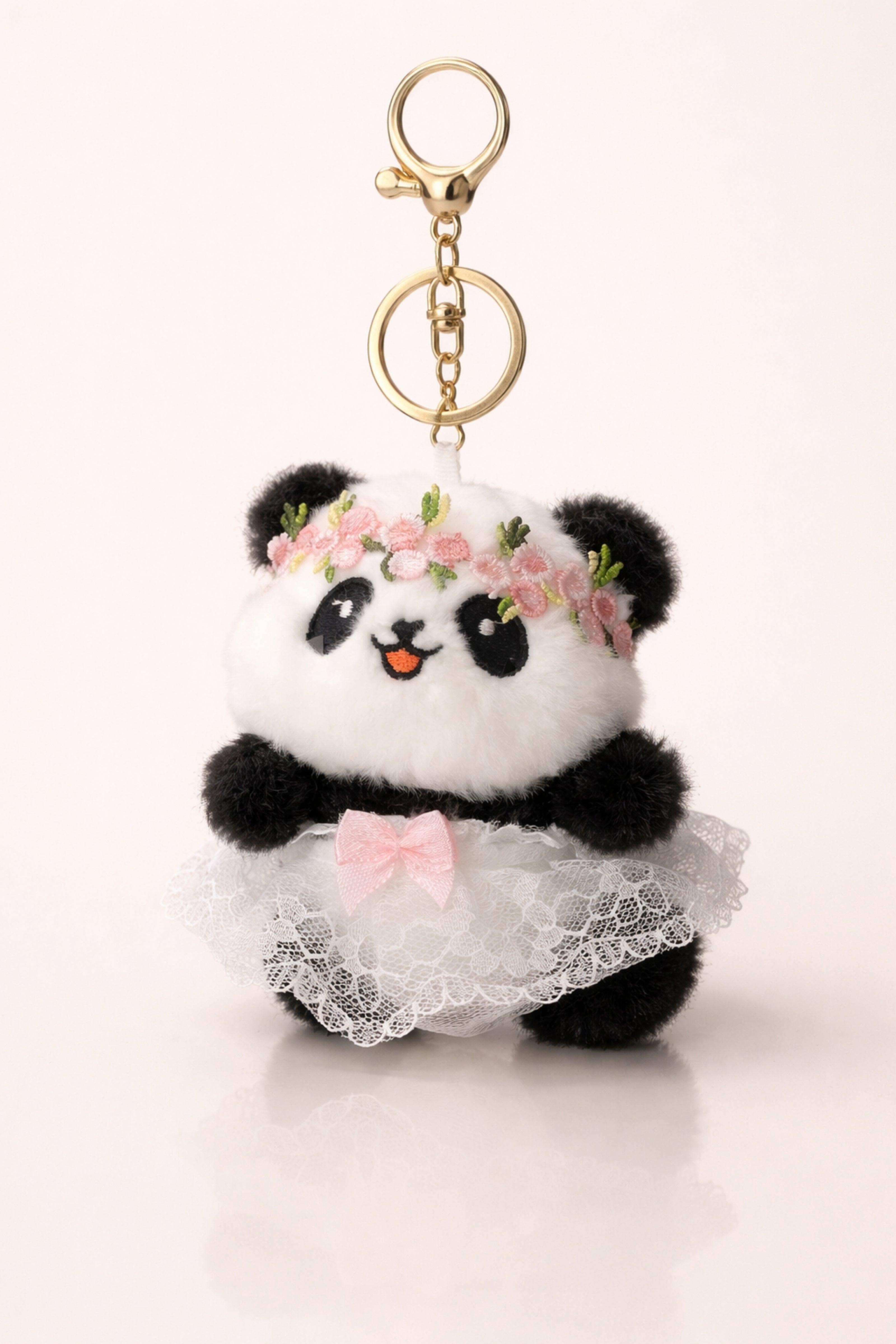 Floral Crown Panda Plush