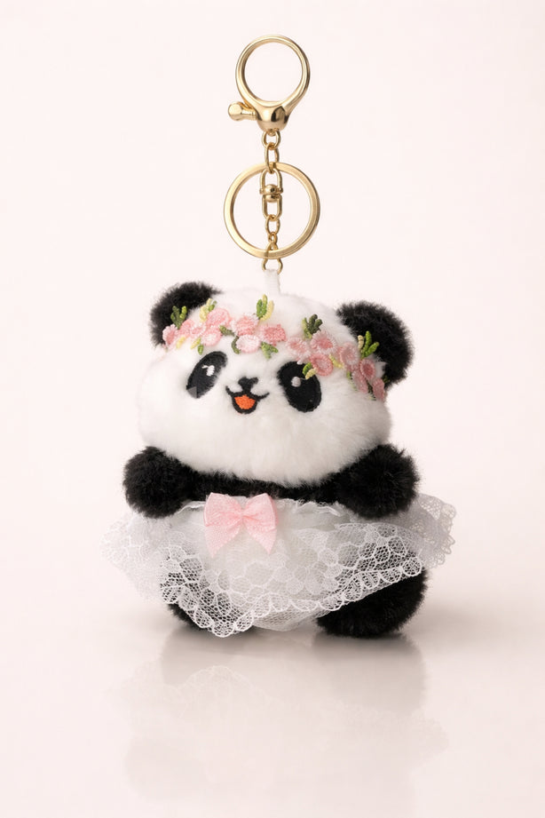 Floral Crown Panda Plush