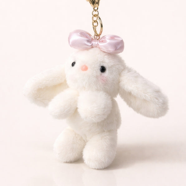Ivory Bow Bunny Plush