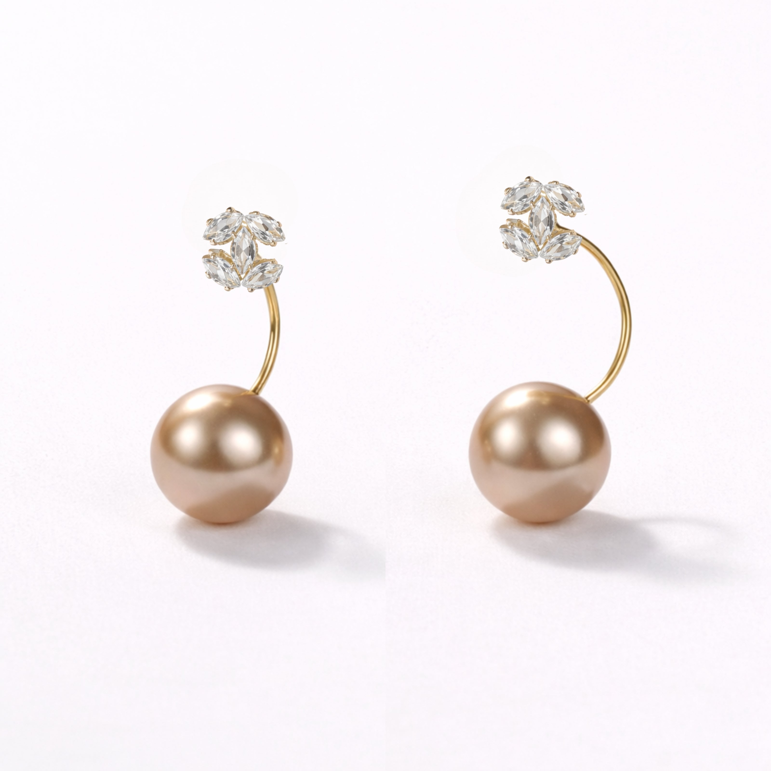 Golden Pearl Dome Stud