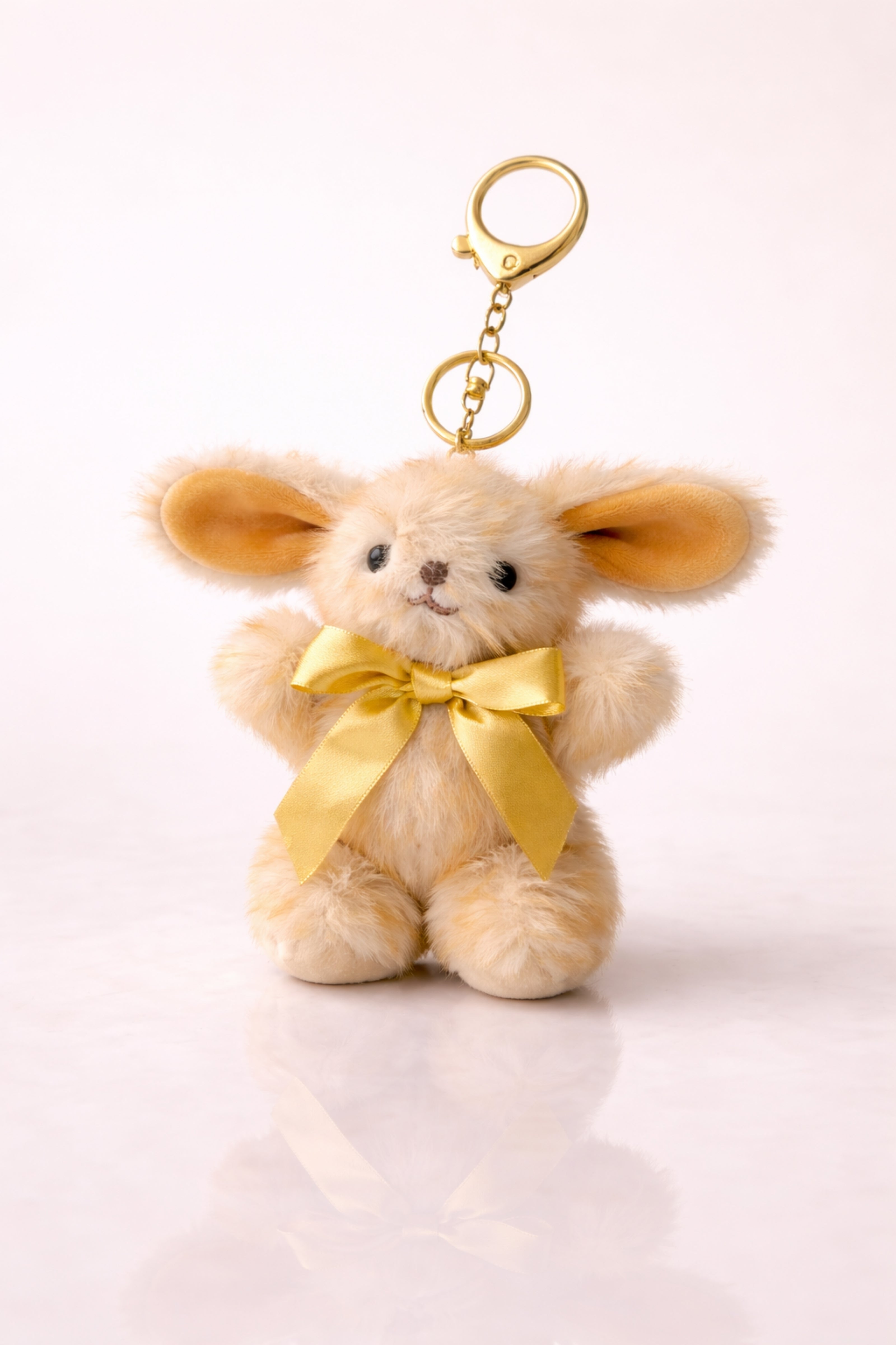Fluffy Peach Bunny Charm