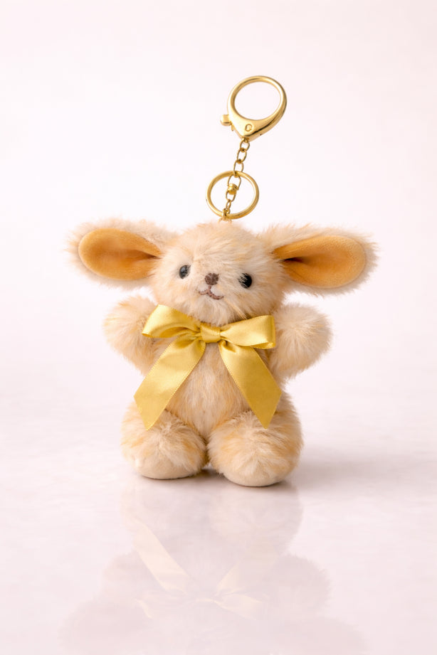 Fluffy Peach Bunny Charm