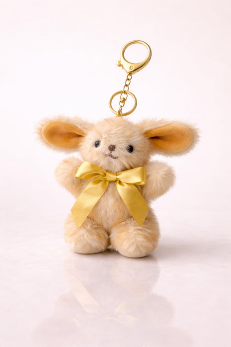 Fluffy Peach Bunny Charm