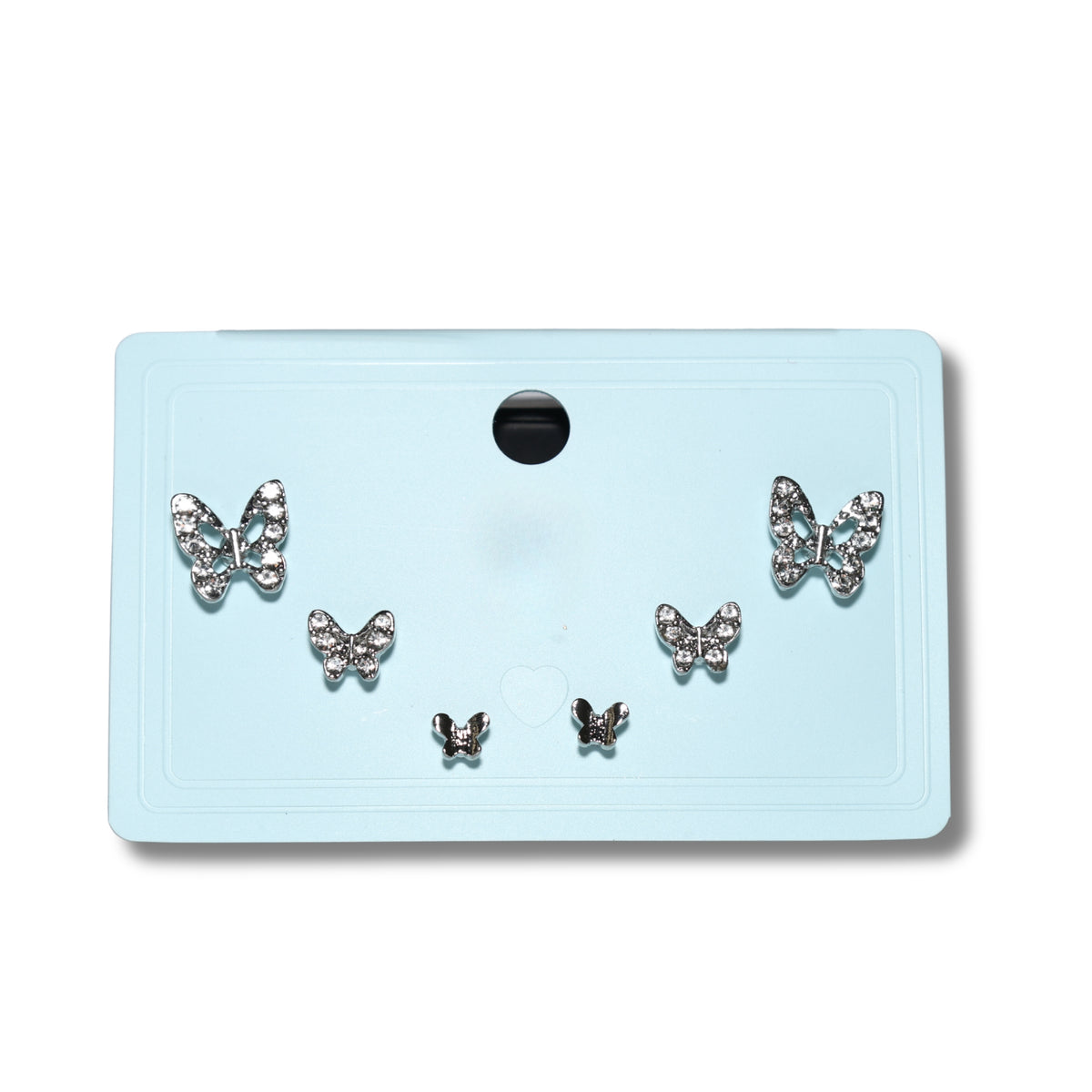 Crystal Butterfly Stud Set