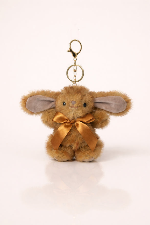 Fluffy Cocoa Brown Bunny Charm