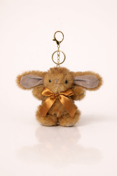 Fluffy Cocoa Brown Bunny Charm