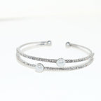 Silver Pearl Bangle