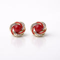 Red Pearl Swirl Stud