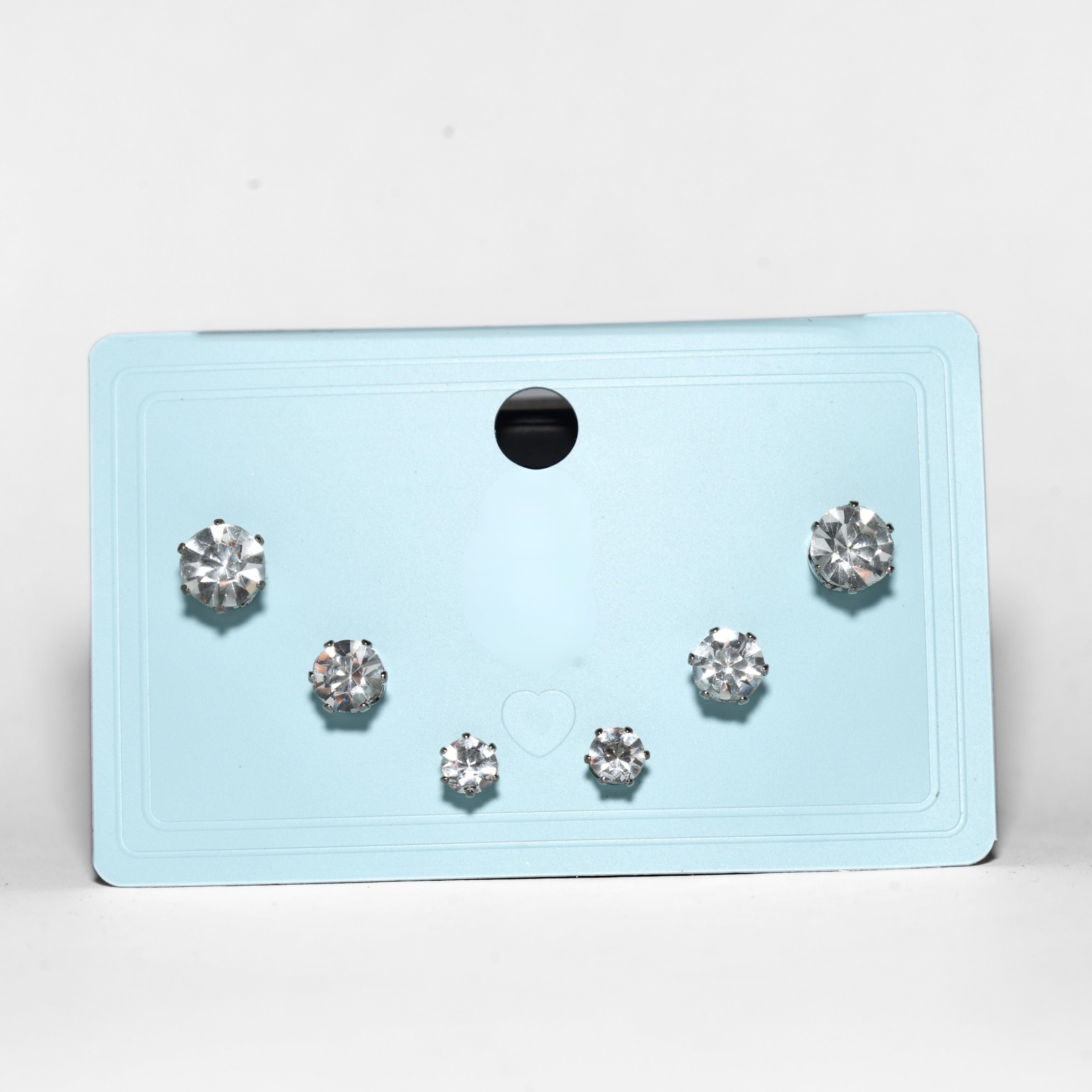 Silver Diamant Stud Set