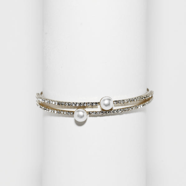 Gold Pearl Bangle