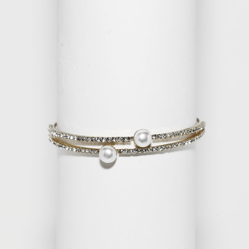 Gold Pearl Bangle
