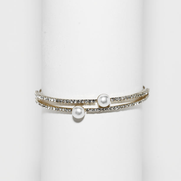 Gold Pearl Bangle